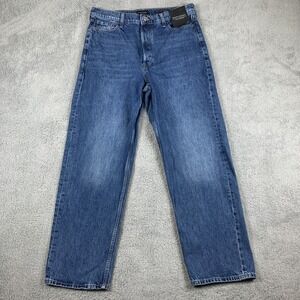 Banana Republic Jeans Mens 31 Blue Mid Rise Loose Stovepipe ButtonFly NEW